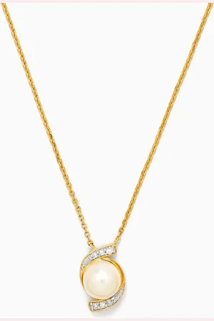 Damas Kiku Cadeau Pearl Necklace in 18kt Yellow
