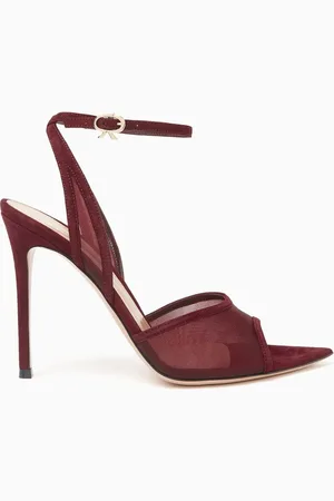 Gianvito Rossi 105 Sandals in Organza & Suede