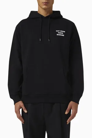 Drôle de Monsieur Slogan Hoodie in Cotton