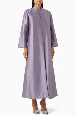 Serrb A-line Abaya Set in Raw Silk