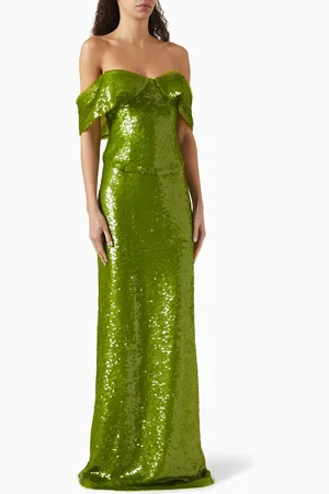Sandra Mansour Shimmery Shift Sequinned Dress