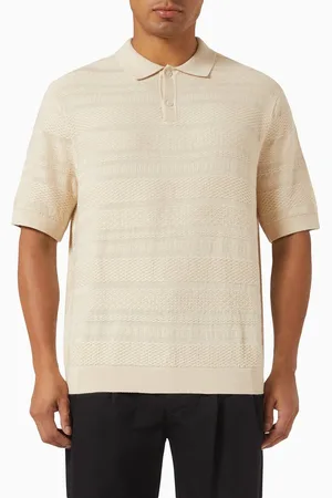 SELECTED Textured Polo Shirt in Knit