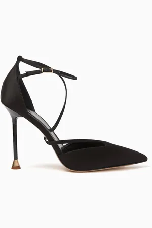 Giorgio Armani Strap Court 105 Pumps in Satin