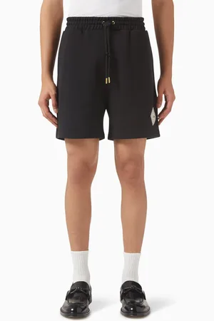 Casablanca Pearl Diamond-patch Sweat Shorts in Organic Cotton