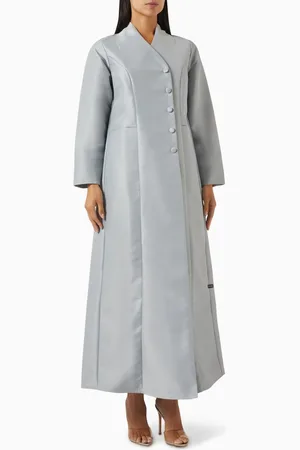 Serrb A-line Abaya Coat in Satin