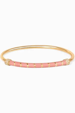 L´Atelier Vine Enamel & Diamond Bracelet in 18kt Yellow Gold