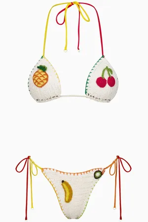 Leslie Amon Tutti Frutti Bikini Set in Crochet Knit
