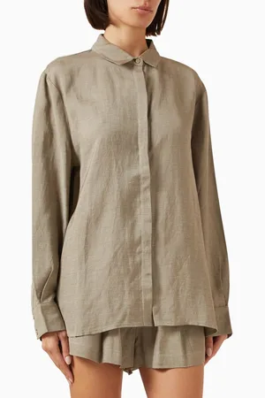 St Agni Melange Classic Shirt in Viscose Blend