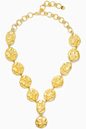 Elna Line Abstract Hammered Choker in 18kt -plated Metal