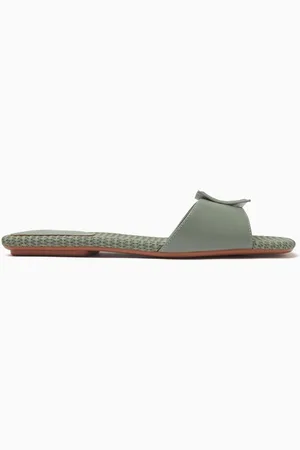 Armani Exchange AX Logo Sandals in Faux Leather