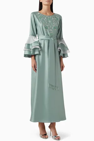 Eleganza Exclusive Bead-embellished Belted Kaftan