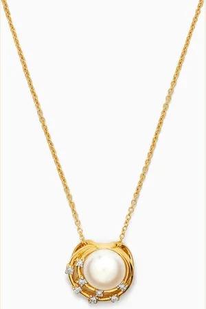 Damas Kiku Cadeau Pearl Necklace in 18kt Yellow