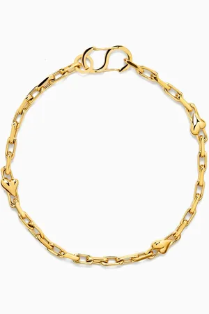 Jenny Art Heart Chain Necklace in 14kt -plated Metal