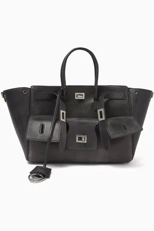 Balenciaga Small Bel Air Carryall Bag in Tanned Leather