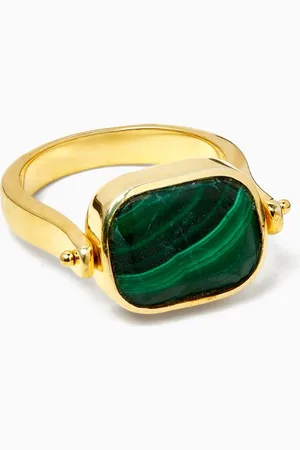 Elna Line Reversible Heart Ring in 18kt Gold-plated Metal