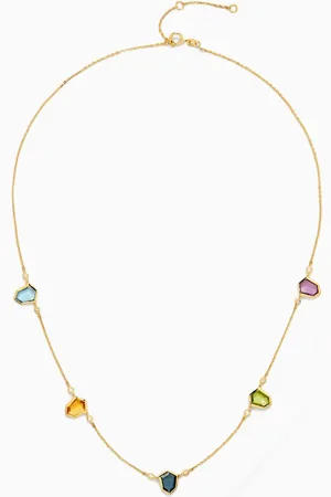 Damas Spring Crystal Necklace in 18kt Yellow