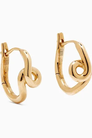 BEA BONGIASCA Mini Loop Huggie Earrings in 9kt Gold