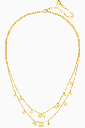 Elna Line Mini Discs Layered Necklace in 18kt -plated Metal