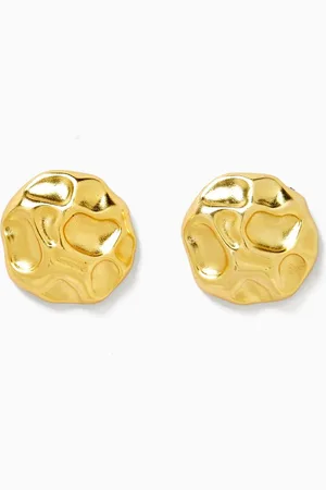 Elna Line Abstract Stud Earrings in 18kt -plated Metal