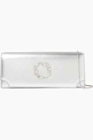 MALONE SOULIERS Vivien Clutch in Metallic Nappa Leather
