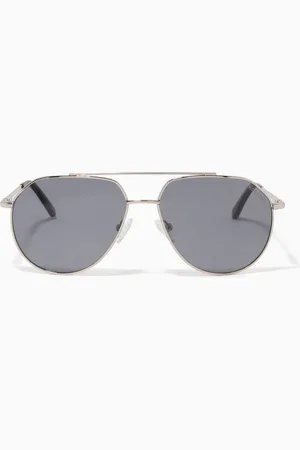 Roderer Edgar Aviator Polarized Sunglasses in Stainless Steel