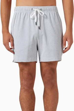 ONIA Charles Striped Swim Shorts in Cotton Blend