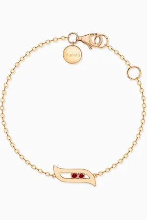 Damas Alif Brilliance Ruby Bracelet in 18kt