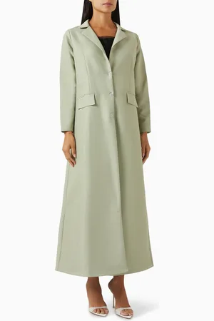 Serrb A-line Abaya Coat in Satin