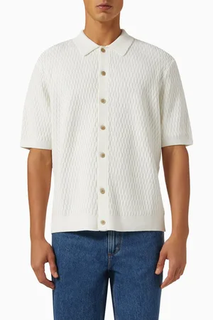 Wax London Tellaro Shirt in Honeycomb Cotton Knit