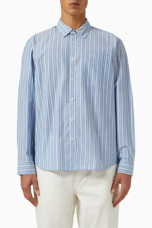 Wax London Rove Striped Shirt in Cotton Poplin