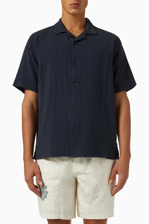 Wax London Didcot Open Weave Shirt in Cotton