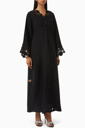 Rauaa official Laser-cut Work Embroidered Abaya
