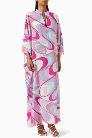 Puccini Onde-print Kaftan in Silk