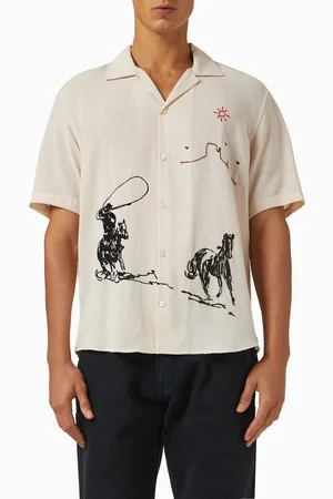 One Of These Days Into the Distance Camp Shirt in Rayon-blend