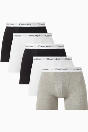 Calvin Klein Logo Boxer Briefs in Stretch Cotton, Set of 5