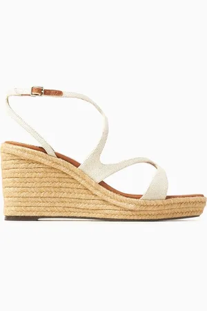 Jimmy Choo Ayla 85 Wedge Sandals in Canvas
