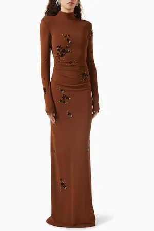 NAFSIKA SKOURTI Shiza Bead-embellished Maxi Dress