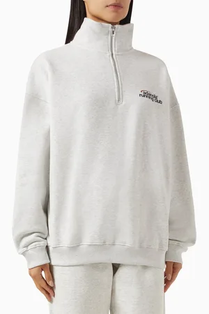 Adanola Oversized Running Zip Sweatshirt in Organic Cotton