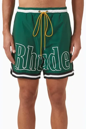 Rhude Logo Basketball Swim Shorts in Nylon