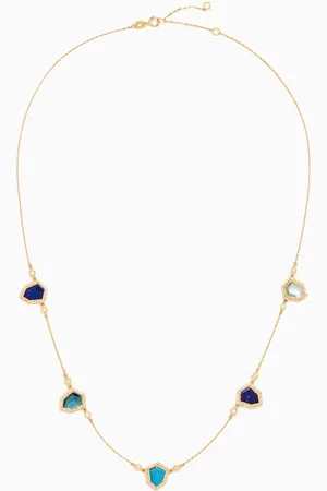 Damas Spring Crystal Necklace in 18kt Yellow