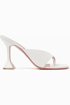 Amina Muaddi Shiona 95 Crystal-embellished Slippers in Satin