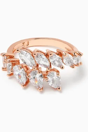 Kenneth Jay Lane Marquis Ring in 18kt -plated Brass
