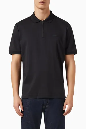Calvin Klein Welt Zip Polo Shirt in Cotton
