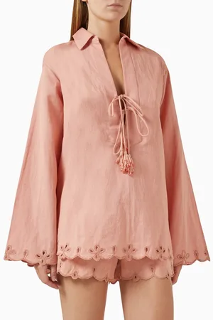 Hemant & Nandita Nain Plunge-neck Tunic Top