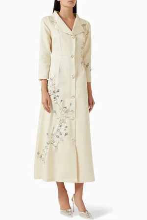 BYK Floral Embroidered Maxi Dress in Brocade