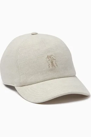 Brunello Cucinelli Logo-embroidered Baseball Cap in Linen-blend