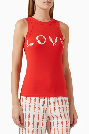 Never Fully Dressed Fish Love Tank Top in Ribbed-knit