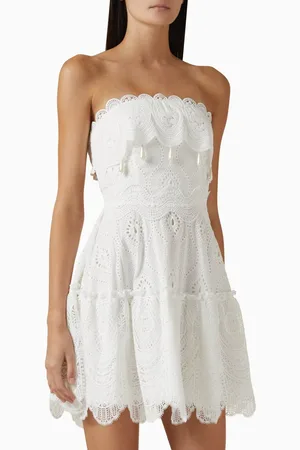 Waimari Amaral Embroidered Mini Dress in Cotton