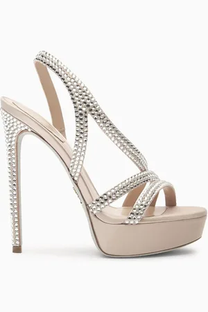 RENE CAOVILLA Lisa 130 Crystal-embellished Platform Sandals in Satin