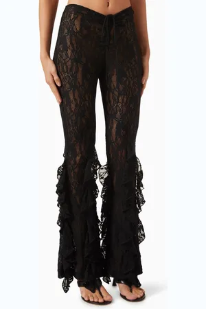 Leslie Amon Ruffle Pants in Lace
